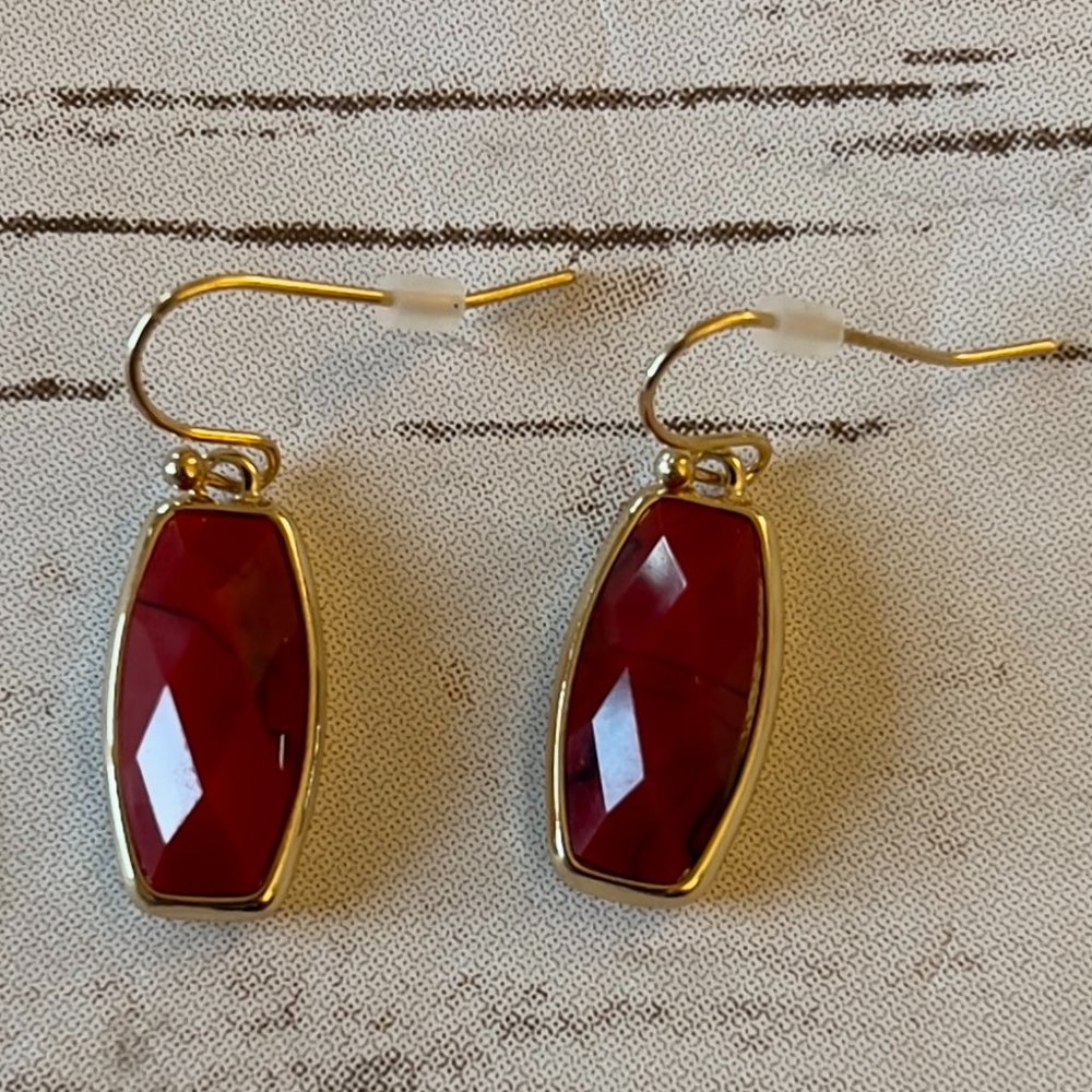 Red Drop Earrings